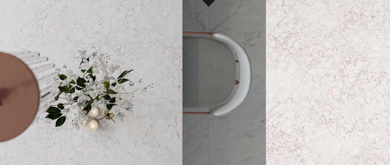Riviere Rose by Silestone.