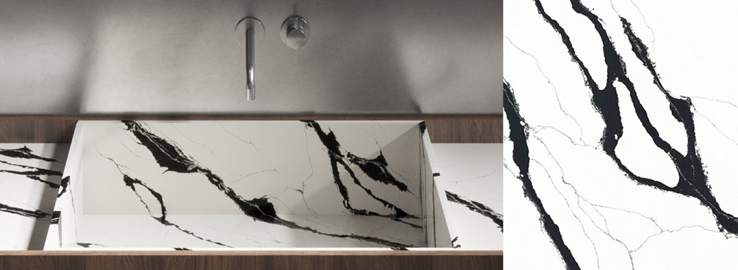 Calacatta Noir Et Blanc by Artemistone.